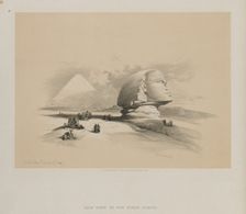 Egypt and Nubia, Volume I: The Great Sphinx, Pyramids of Gezeeh, 1846. Creator: Louis Haghe (British, 1806-1885); F.G.Moon, 20 Threadneedle Street, London
