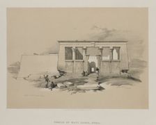 Egypt and Nubia, Volume II: Temple at Wady Dabod, Nubia, 1848. Creator: Louis Haghe (British, 1806-1885)