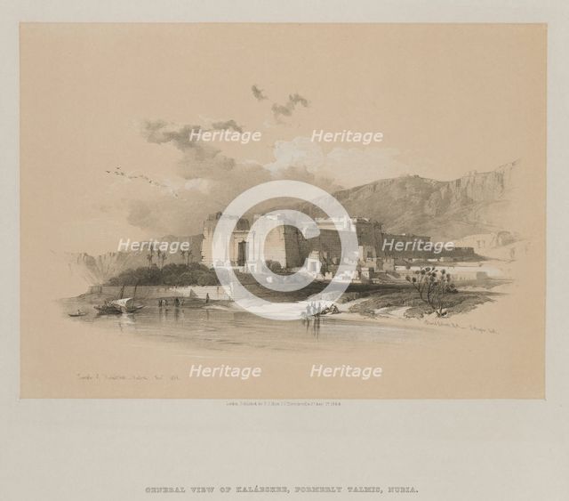 Egypt and Nubia, Volume II: Temple of Kababshe, Nubia, 1848. Creator: Louis Haghe (British, 1806-1885).