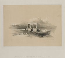 Egypt and Nubia, Volume II: Temple of Isis on the Roof of the Great Temple of Dendera , 1848. Creator: Louis Haghe (British, 1806-1885); F.G.Moon, 20 Threadneedle Street, London