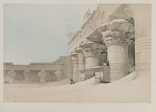 Egypt and Nubia, Volume II: Edfou, 1846. Creator: Louis Haghe (British, 1806-1885); F.G.Moon, 20 Threadneedle Street, London