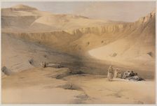Egypt and Nubia, Volume II: Entrance to the Tombs of the Kings of Thebes, Bab-El-Malouk, 1848. Creator: Louis Haghe (British, 1806-1885); F.G.Moon, 20 Threadneedle Street, London