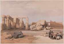 Egypt and Nubia, Volume II: Fragments of the Great Colossi at the Memnonium, Thebes, 1847. Creator: Louis Haghe (British, 1806-1885); F.G.Moon, 20 Threadneedle Street, London
