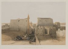 Egypt and Nubia, Volume II: Grand Entrance to the Temple of Luxor, 1848. Creator: Louis Haghe (British, 1806-1885); F.G.Moon, 20 Threadneedle Street, London