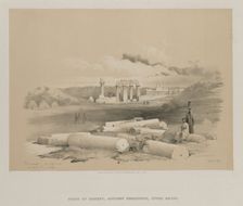Egypt and Nubia, Volume II: Hermont, Ancient Hermonthis, 1848. Creator: Louis Haghe (British, 1806-1885); F.G.Moon, 20 Threadneedle Street, London