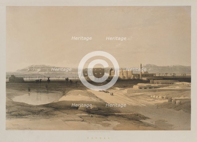 Egypt and Nubia, Volume II: Karnak, 1847. Creator: Louis Haghe (British, 1806-1885); F.G.Moon, 20 Threadneedle Street, London.