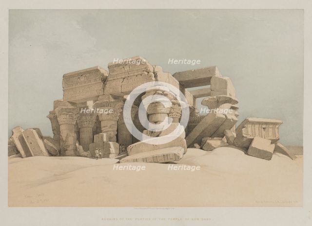 Egypt and Nubia, Volume II: Kom-Ombo, 1846. Creator: Louis Haghe (British, 1806-1885); F.G.Moon, 20 Threadneedle Street, London.