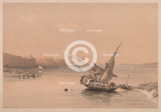 Egypt and Nubia: Volume II - No. 6, Approach to the Fortress of Ibrim, Nubia, 1838. Creator: Louis Haghe (British, 1806-1885).