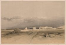 Egypt and Nubia: Volume II - No. 8, Ruins of the Memnonium, Thebes, 1838. Creator: Louis Haghe (British, 1806-1885)