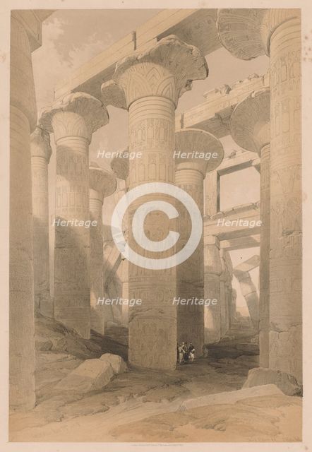 Egypt and Nubia: Volume II - No. 14, Karnak, 1838. Creator: Louis Haghe (British, 1806-1885).