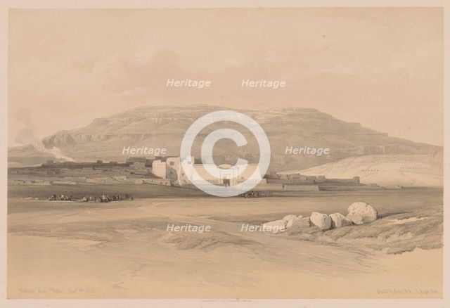 Egypt and Nubia: Volume II - No. 20, Medinet Abou, Thebes, 1838. Creator: Louis Haghe (British, 1806-1885).