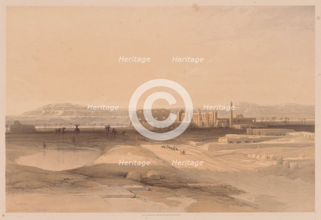 Egypt and Nubia: Volume II - No. 32, Karnak, 1838. Creator: Louis Haghe (British, 1806-1885).