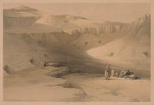 Egypt and Nubia: Volume II - No. 34, Entrance to the Tombs of the Kings of Thebes…, 1838. Creator: Louis Haghe (British, 1806-1885)