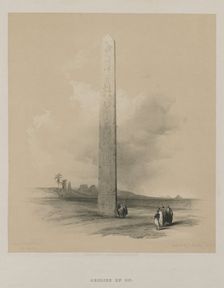 Egypt and Nubia, Volume II: Obelisk of Heliopolis, 1848. Creator: Louis Haghe (British, 1806-1885); F.G.Moon, 20 Threadneedle Street, London