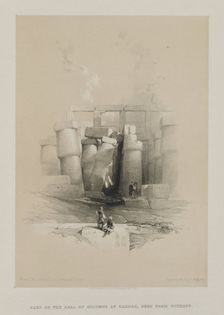 Egypt and Nubia, Volume II: Part of the Hall of Columns at Karnak, Thebes, 1847. Creator: Louis Haghe (British, 1806-1885); F.G.Moon, 20 Threadneedle Street, London