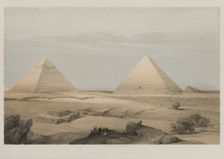 Egypt and Nubia, Volume II: Pyramids of Geezeh, 1848. Creator: Louis Haghe (British, 1806-1885); F.G.Moon, 20 Threadneedle Street, London