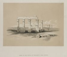 Egypt and Nubia, Volume II: Ruins of the Temple of Madamoud, at Thebes, 1847. Creator: Louis Haghe (British, 1806-1885); F.G.Moon, 20 Threadneedle Street, London