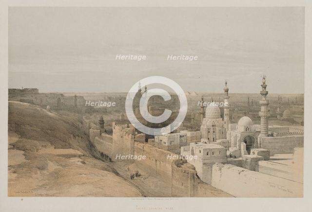 Egypt and Nubia, Volume III: Cairo, Looking West, 1848. Creator: Louis Haghe (British, 1806-1885); F.G.Moon, 20 Threadneedle Street, London.