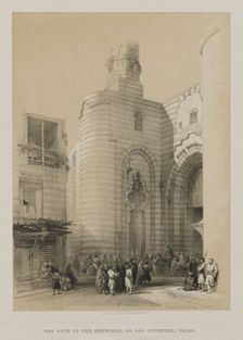 Egypt and Nubia, Volume III: Gate of the Metwaleys, Cairo, 1848. Creator: Louis Haghe (British, 1806-1885); F.G.Moon, 20 Threadneedle Street, London