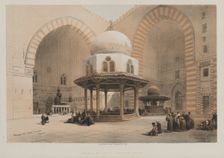 Egypt and Nubia, Volume III, Mosque of the Sultan Hassan, Cairo, 1848. Creator: Louis Haghe (British, 1806-1885); F.G.Moon, 20 Threadneedle Street, London