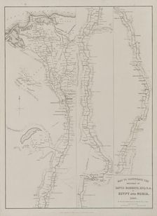 Egypt and Nubia, Volume III: Map to Illustrate the Sketches of David Roberts, Esq...1849, 1849. Creator: Louis Haghe (British, 1806-1885); F.G.Moon, 20 Threadneedle Street, London