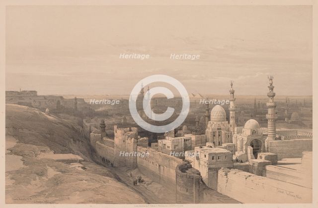 Egypt and Nubia: Volume III - No. 26, Cairo, Looking West, 1838. Creator: Louis Haghe (British, 1806-1885).