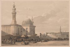 Egypt and Nubia: Volume III - No. 38, Mosque of Sultan Hassan from the Great Square..., 1838. Creator: Louis Haghe (British, 1806-1885)