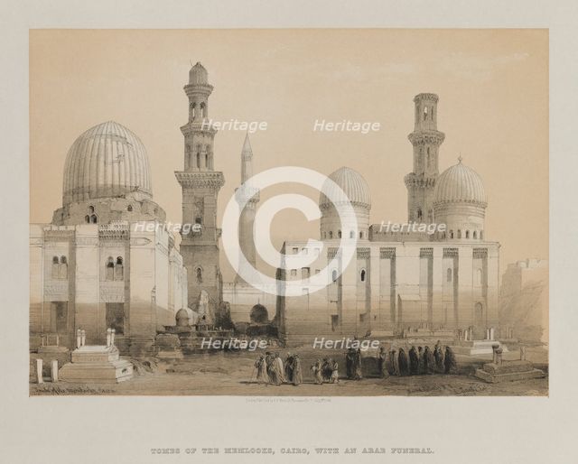Egypt and Nubia, Volume III: Tomb of the Memlooks, Cairo, 1849. Creator: Louis Haghe (British, 1806-1885); F.G.Moon, 20 Threadneedle Street, London.