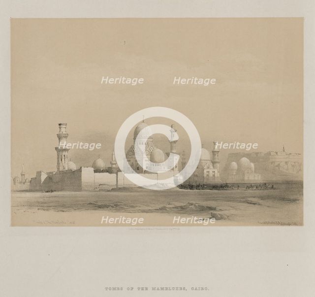 Egypt and Nubia, Volume III: Tombs of the Memlooks, Cairo, 1849. Creator: Louis Haghe (British, 1806-1885); F.G.Moon, 20 Threadneedle Street, London.