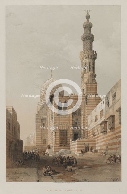 Egypt and Nubia, Volume III: Tombs of the Khalifs, Cairo, 1848. Creator: Louis Haghe (British, 1806-1885); F.G.Moon, 20 Threadneedle Street, London.
