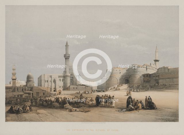 Egypt and Nubia, Volume III: The Entrance to the Citadel of Cairo, 1849. Creator: Louis Haghe (British, 1806-1885); F.G.Moon, 20 Threadneedle Street, London.