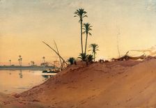 Egypt: banks of the Nile, 1900-1930. Creator: Augustus Osborne Lamplough