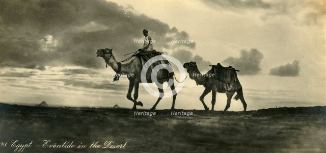 'Egypt - Eventide in the Desert', c1918-c1939. Creator: Unknown.
