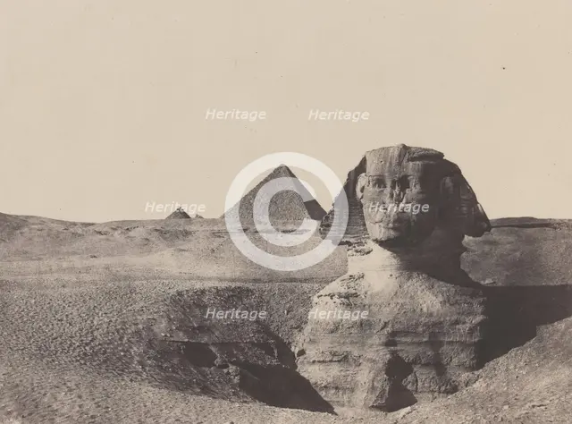 égypte Moyenne, Le Sphinx, December 1849, printed 1852. Creator: Maxime du Camp.