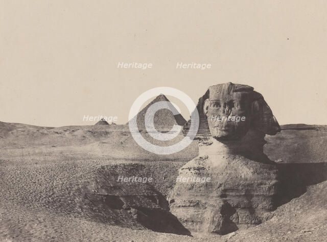 égypte Moyenne, Le Sphinx, December 1849, printed 1852. Creator: Maxime du Camp.