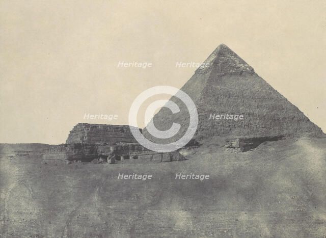 égypte Moyenne. Pyramide de Chéphren, 1850. Creator: Maxime du Camp.
