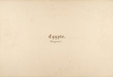 égypte, Nubie, Syrie: Paysages et Monuments, 1849-50. Creator: Maxime du Camp