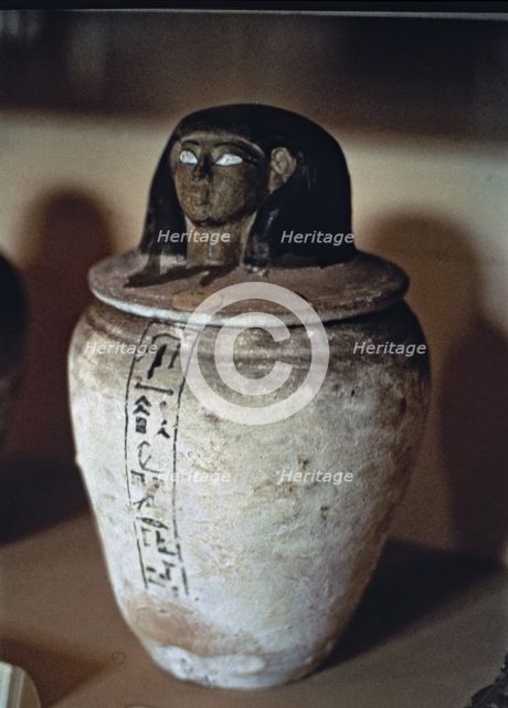 Egyptian canopic vase.