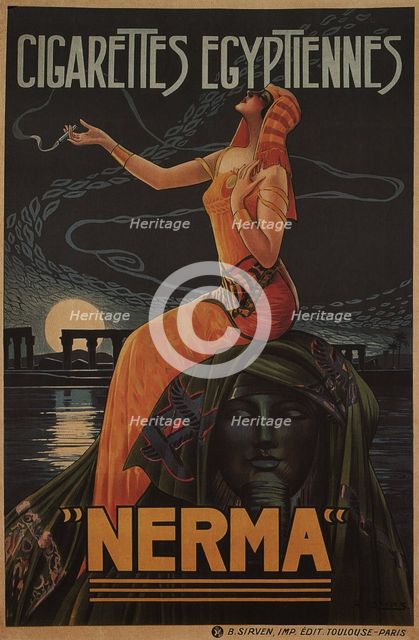 Egyptian cigarettes Nerma, 1924. Artist: Camps, Gaspar (1874-1942)