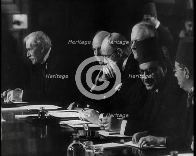 Egyptian and British Diplomats, 1936. Creator: British Pathe Ltd.
