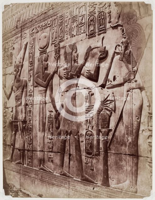 Egyptian Bas-Relief, 1890. Creator: Zangaki.