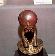 Egyptian bronze, Aegis of RA with the Solar Disc, c590BC