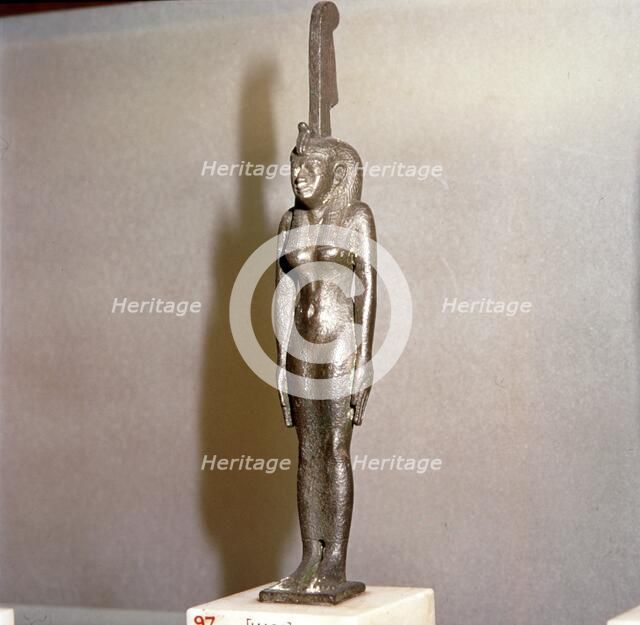 Egyptian bronze, Goddess Maat, (Truth), 26th Dynasty, c664BC-332BC Artist: Unknown.