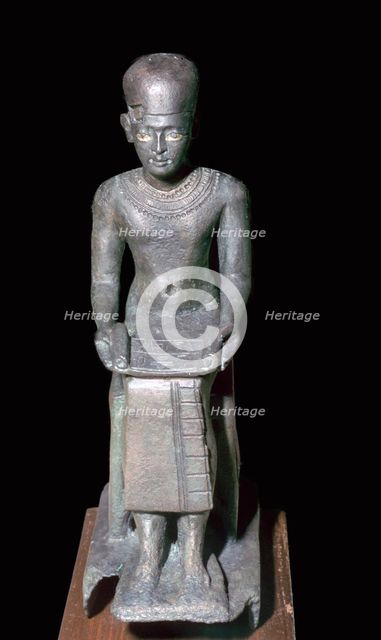 Egyptian bronze statuette of Imhotep, 27th century BC. Artist: Unknown