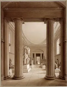 Egyptian Gallery in the British Museum, London, c1840. Artist: Robert Havell