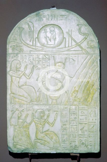 Egyptian grave-slab showing the cosmos. Artist: Unknown