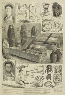 Egyptian, Greek and Roman Antiquities on display at the Egyptian Hall, Piccadilly, 1888. Creator: Unknown