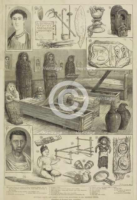 Egyptian, Greek and Roman Antiquities on display at the Egyptian Hall, Piccadilly, 1888. Creator: Unknown.
