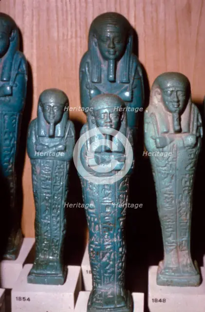 Egyptian Faience Shabti-Figures from a Tomb Artist: Unknown.