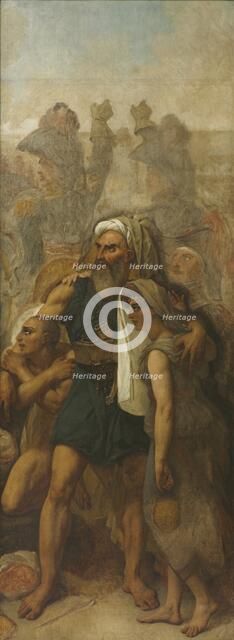 Egyptian Family (Sketch for "The Battle of the Pyramids"), c. 1835. Creator: Antoine-Jean Gros (French, 1771-1835).